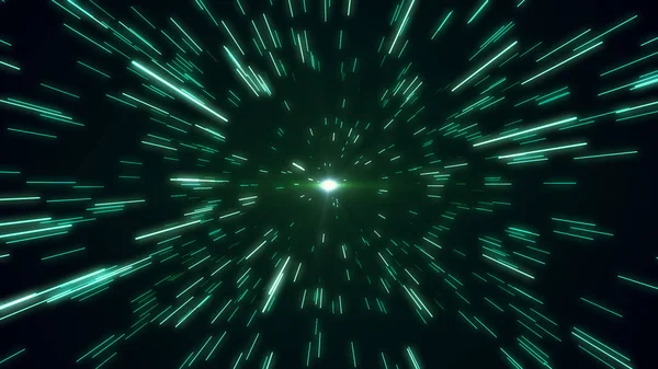 Hyperspace star field zoom blur 3d illustration — Stock Photo, Image