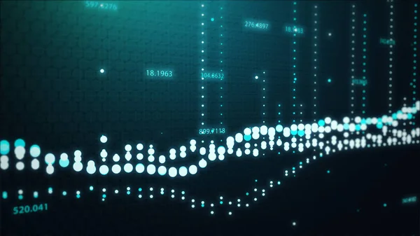 Futuristic heads up display blue green abstract interface