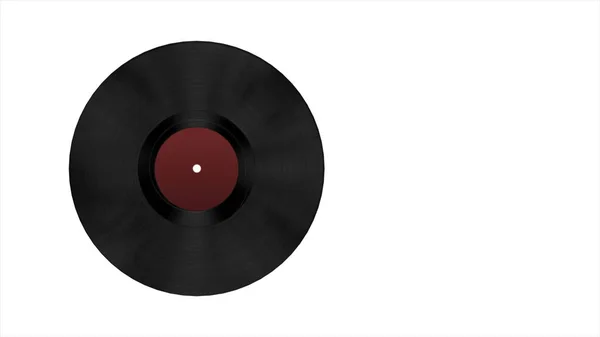 Old vinyl record isolated on white background with clipping path — Stock Photo, Image