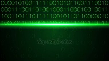 Dijital ikili veri döngü arka plan yeşil arayüzü tarama