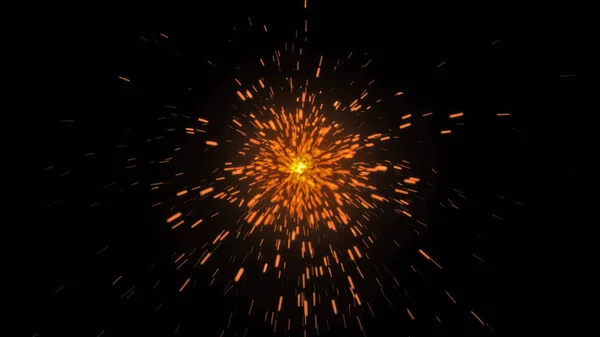 Fire sparklers on black background — Stock Photo, Image