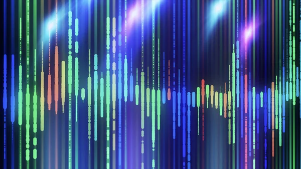 Звукові хвилі барвистий світловий звуковий сигнал дизайн . — стокове фото