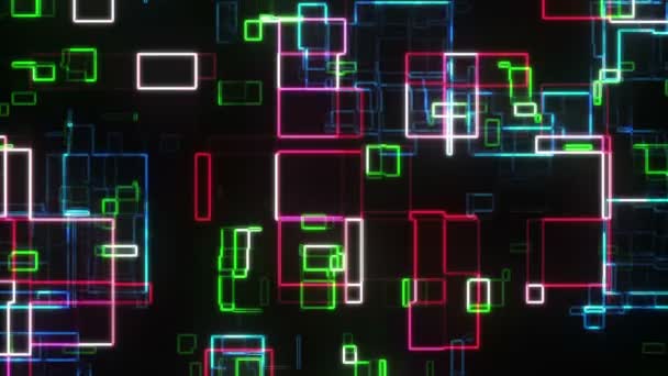 Ladrillos de color bloques fragmentos — Vídeos de Stock