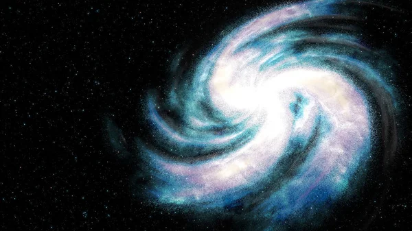 漩涡星系，在银河系的插图的空间 — 图库照片