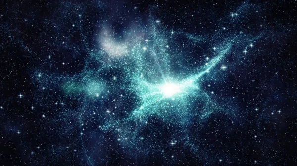 Miles de millones de estrellas en el espacio cósmico del sistema solar —  Fotos de Stock