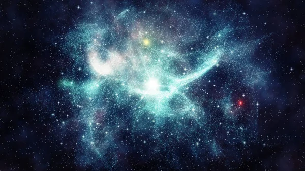 Miles de millones de estrellas en el espacio cósmico del sistema solar — Foto de Stock