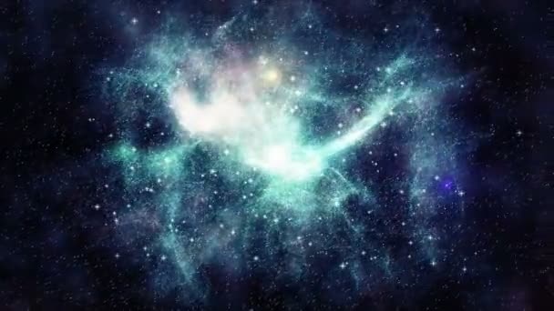 数十亿颗恒星中的宇宙太阳系的空间 — 图库视频影像