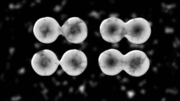 体の図におけるウイルスの分子の分裂 — ストック写真