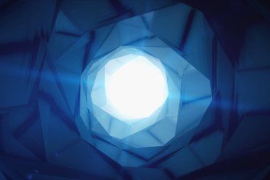 Minimalist dairesel arka plan 3d çizim