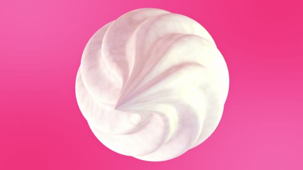 Beautiful Cream in Looped 3d Animation. Close-up Seamless Top view — Stock Video