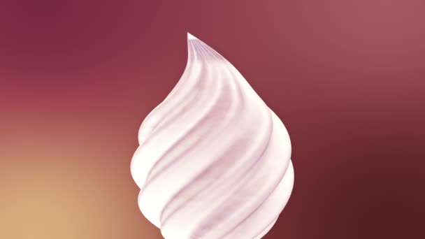 Mooie crème in lus 3d animatie. Close-up naadloze — Stockvideo