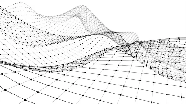 Wireframe - um modelo tridimensional esquelético em que apenas linhas e vértices são representados ilustração 3d — Fotografia de Stock