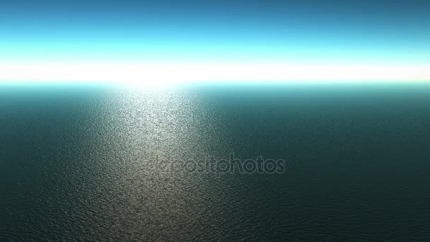 Komputerze generowane sceny piękne morze od widok z lotu ptaka — Wideo stockowe