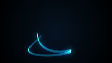 Mavi bir ışık çizgi siyah bir arka plan kamçı