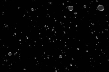 Kabarcık dalgalanmaları siyah arka plan üzerinde 3d çizim