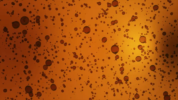 Ilustração 3d de bactérias sob um microscópio na cor amarela — Fotografia de Stock