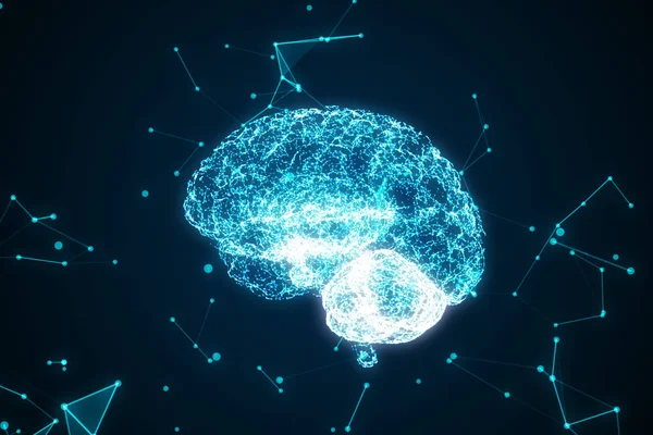 İnsan beyin parçacıkları döner tarafından oluşturulmaktadır. 3D çizim