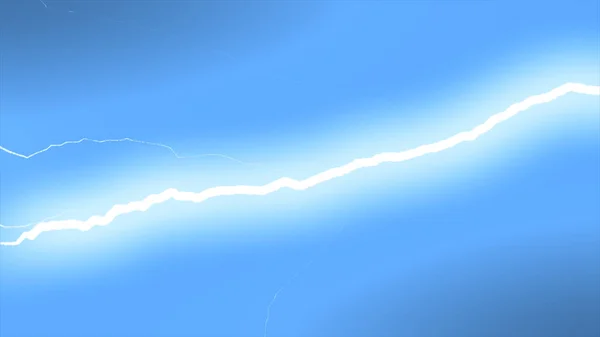 검은 배경 위에 여러 번개 공격 블루. 전기 폭풍입니다. 3 차원 일러스트 레이 션 — 스톡 사진
