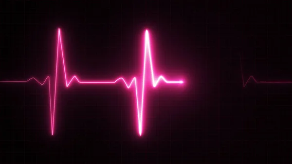 Neon kalp nabız pembe çizimde yendi.