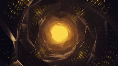 3D illustrationof renkli bir futuristik tünel. Arka plan için idealdir.