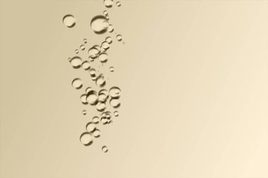 3d illüstrasyon kabarcıklar oluşan bir grupla şarap dökme