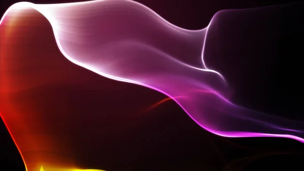 Abstract light purple wave on a dark background 3d illustration