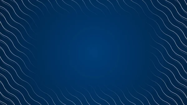 Abstract blue wave lines background template illustration — Stock Photo, Image