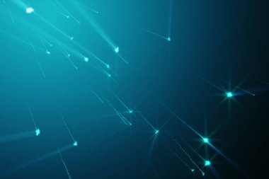 Düşen yaratıcı yağmur arka plan, çok güzel seyir ekranlar led. 3D çizim