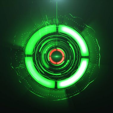 Sci-Fi fütüristik artı. Hud kullanıcı arabirimi. Teknolojik altyapı. Uzay gemisi hightech hedef ekran konsepti. illüstrasyon