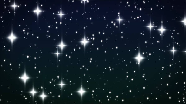 Stjärnor på himlen. Vacker natt med blinkande facklor. — Stockfoto