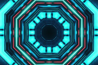 Geometrik Hud arabiriminde bir kaleydoskop illüstrasyon