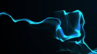 Soyut dalga mavi şekli arka plan 3d çizim