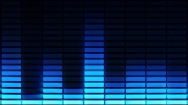 Hareketli Ses Ekolayzır barlar. Müzik denetim düzeyleri. Benim portföy Blue.More renk seçeneği. 3D çizim