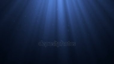 Okyanus dalgaları üzerinden sualtı plankton yüzen ile yüksek kaliteli döngü animasyon. Işık ışınları parlıyor. Büyük popüler deniz arka plan. (sorunsuz döngü, Hd, HD 1080p)