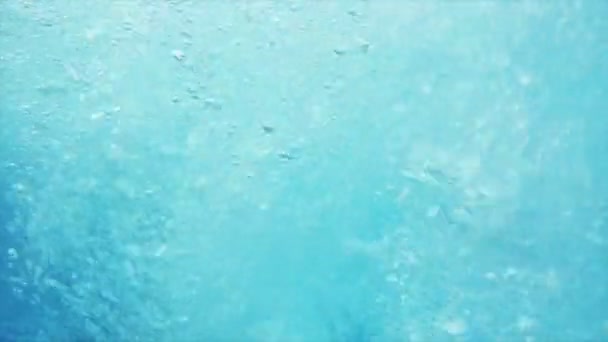 Величезна кількість повітряних бульбашок під водою працює джакузі повільний рух — стокове відео