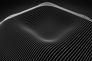 Arka plan rengi, dalgalı çizgilerle. Animasyon neon satırlarından yüzeyinde ripples. 3D çizim
