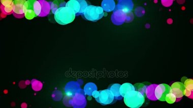 Çok renkli parçacıklar siyah bir arka plan arka plan çerçevesinde