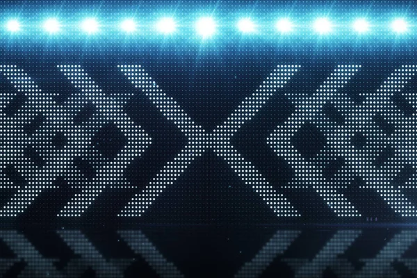 Yüksek tanım CGI hareket arka, düzenleme için ideal led arka planında veya yayın parlayan oklar bir simüle led panel 3d çizim üzerinde featuring.