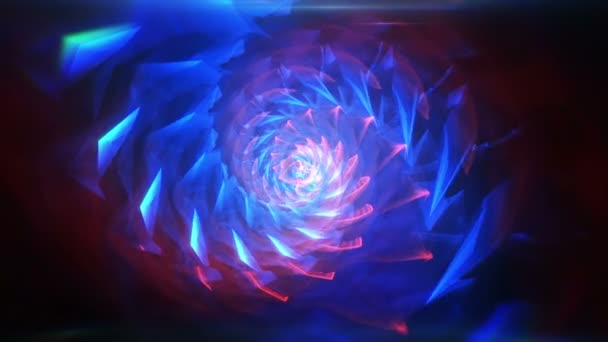 Psykedeliska spin fancy mönster smidigt garn, virvel flöde spiral — Stockvideo