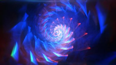 Blue abstract hypnotic background. Twisting spiral 3d illustration clipart