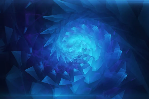 Mavi hipnotik arka plan. Sarmal 3d çizim büküm