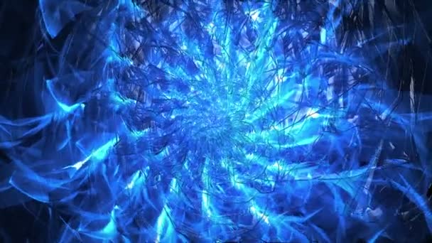 Abstracte achtergrond met swirl van kristalglas en glazen druppels — Stockvideo