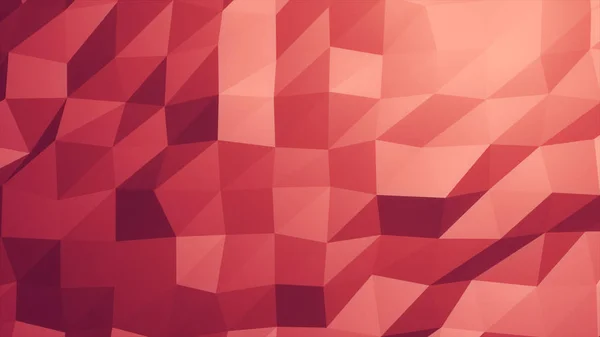Red orange polygonal geometric surface. computer generated 3d illustration