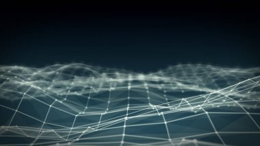 Bağlanma noktalar ve çizgiler çokgen alanı düşük Poli koyu arka plan soyut. Bağlantı yapısı. Bilim. Fütüristik poligonal arka plan. Üçgen. Duvar kağıdı. İş 3d çizim