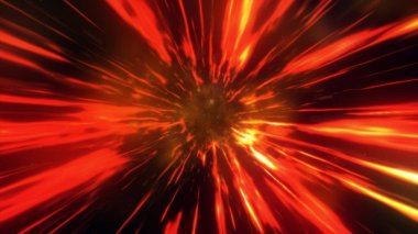 solucan deliği yıldızlararası ile 3D illüstrasyon seyahat galaksiler ve yıldızlar, uzay-zaman sürekliliği arka plan ile bir yangın güç alanı ile