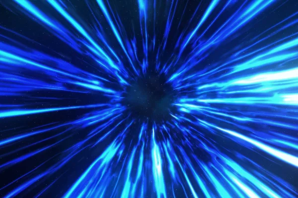 solucan deliği yıldızlararası ile 3D illüstrasyon seyahat galaksiler ve yıldızlar, bir uzay-zaman sürekliliği arka plan için mavi bir güç alanı ile