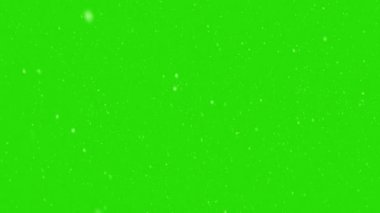 Düşen kar yeşil ekran