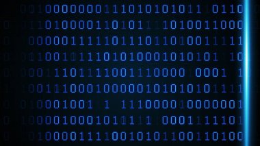 Soyut dijital ikili veri tarama 3d çizim