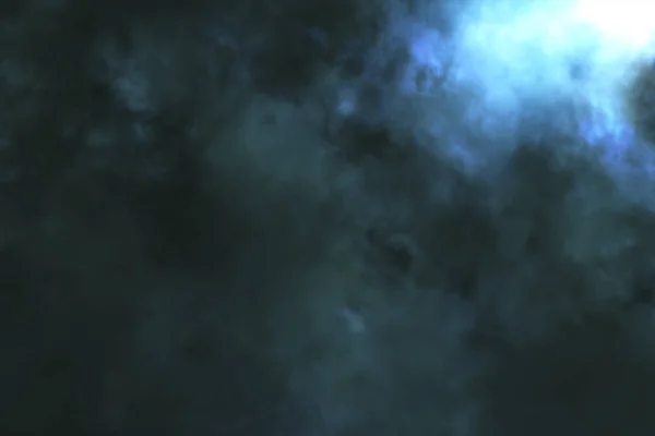 Di notte volando attraverso fulmini e temporali illustrazione 3d — Foto Stock