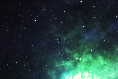 Boşluk bulutsu. Bilim, araştırma ve eğitim projelerde kullanılmak üzere 3D çizim.